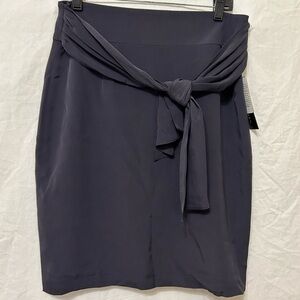NWT Louben 100% Silk Dark Navy-Grey Vintage Skirt